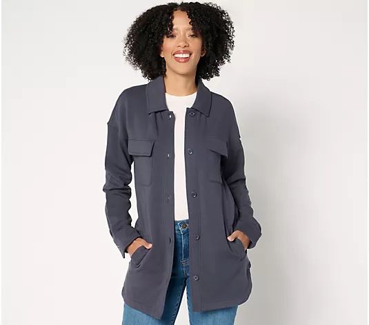 Barefoot Dreams Malibu Collection Brushed Luxe Lounge Jacket - QVC.com | QVC