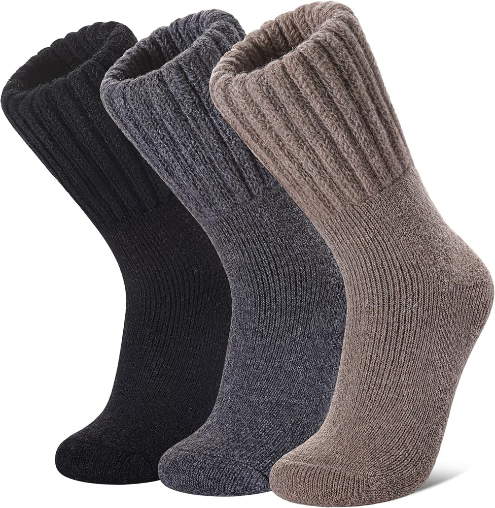 SDBING Boot Socks for Women Winter Thick Warm Thermal Crew Socks 3 Pairs | Amazon (US)