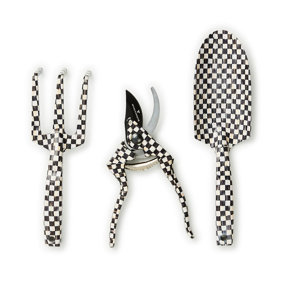 Courtly Check Gardening Tools, Set of 3 | MacKenzie-Childs