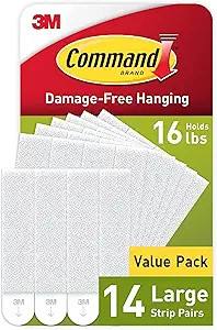 Command Large Picture Hanging Strips, Damage Free Hanging Picture Hangers, Wall Hanging Strips fo... | Amazon (US)