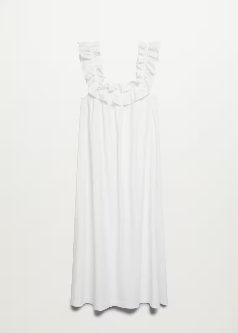 Frill cotton dress | MANGO (US)