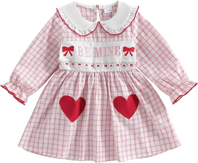 Toddler Baby Girl Easter Outfit Bunny Cross Embroidery Dress Ruffle Sleeveless Dresses Cute Bow L... | Amazon (US)