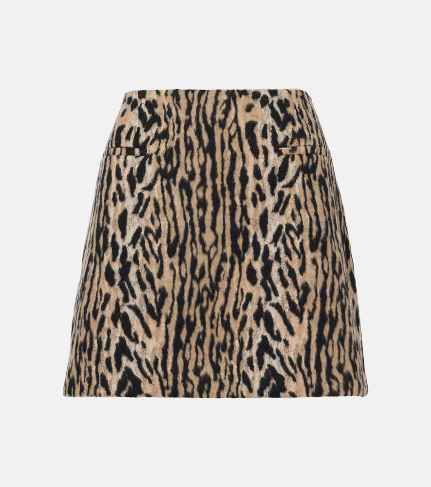 Rixo Mariah leopard-print miniskirt | Mytheresa (INTL)