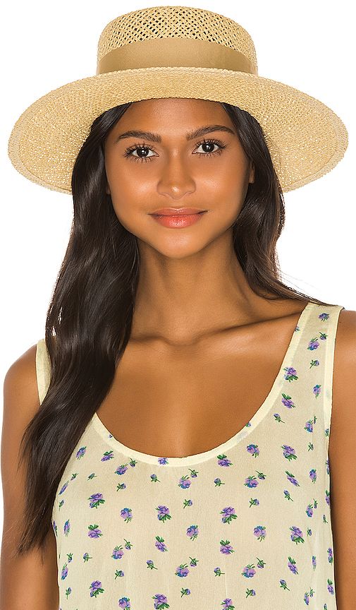 Brixton Dara Hat in Nude. - size M (also in S) | Revolve Clothing (Global)