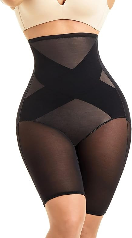 MOVWIN Tummy Control Body Shaper Shorts - High Waist Thigh Slimmer Panties Shapewear | Amazon (US)