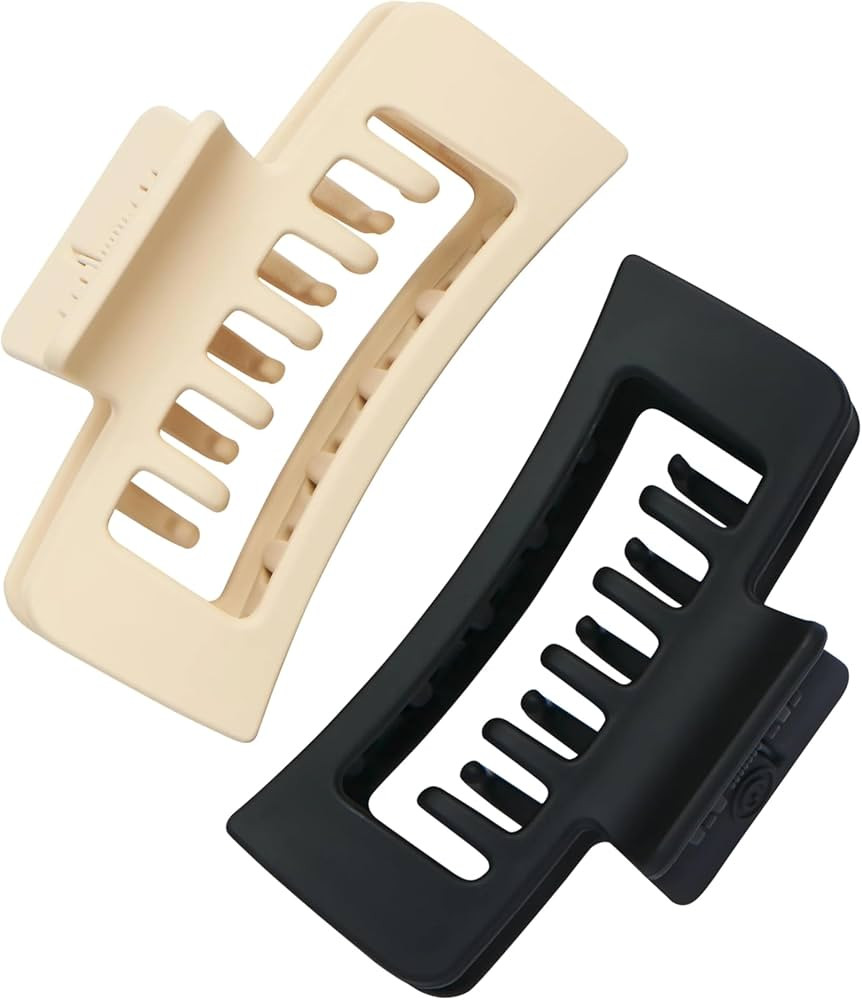 Gimme Beauty - Double Claw Clip Duo - Black & Tan | Amazon (US)