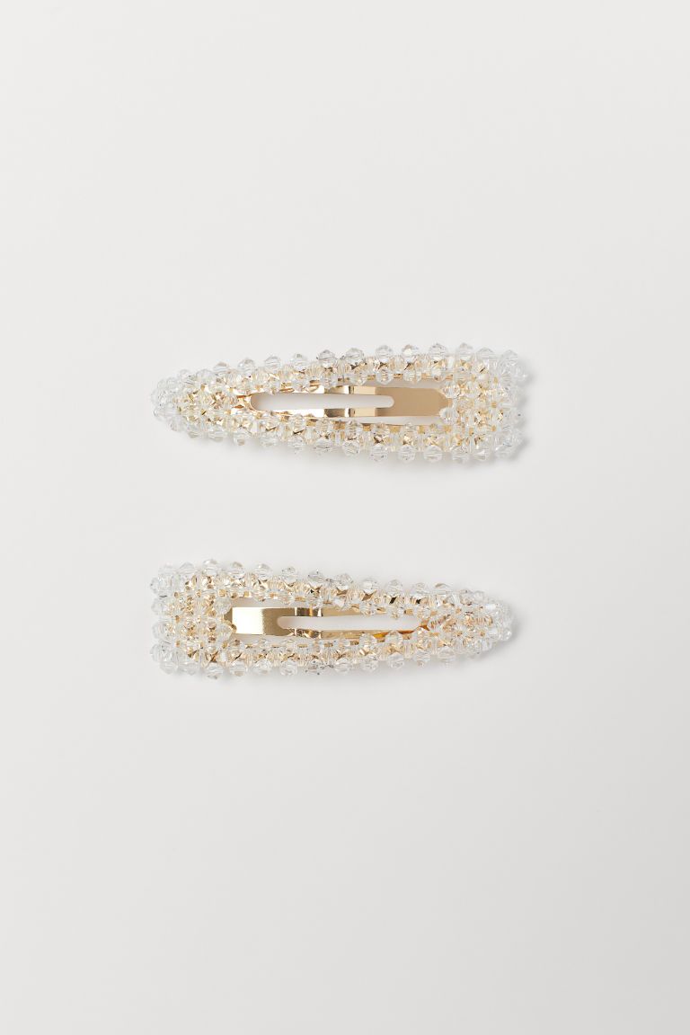 2-pack Hair Clips with Beads | H&M (US + CA)