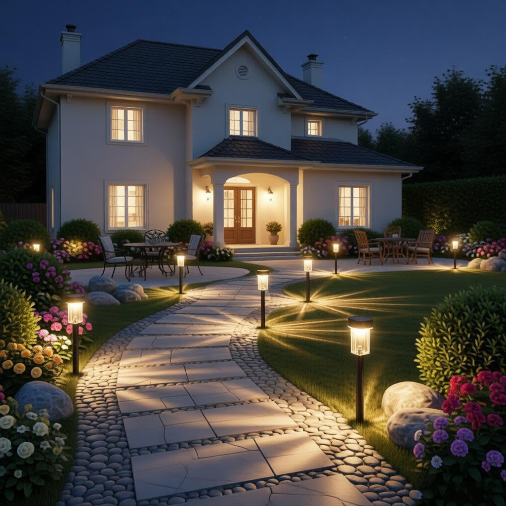 Solar Garden Lights for Outdoor Solar Lamp Outdoor Solar Lights for Outdoor Waterproof for Garden... | Amazon (DE)