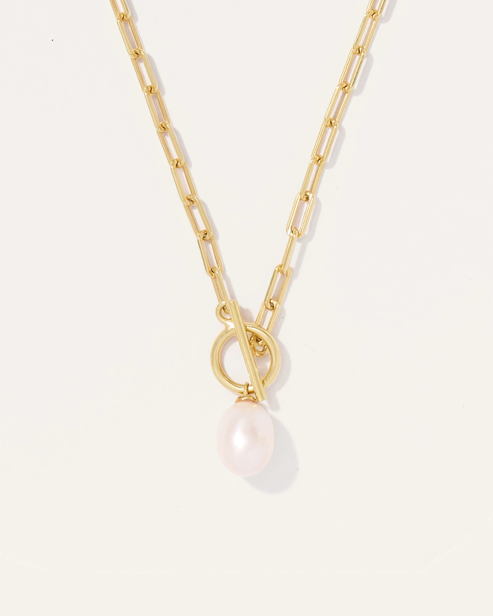 Freshwater Cultured Pearl Toggle Necklace in Gold Vermeil | Quince