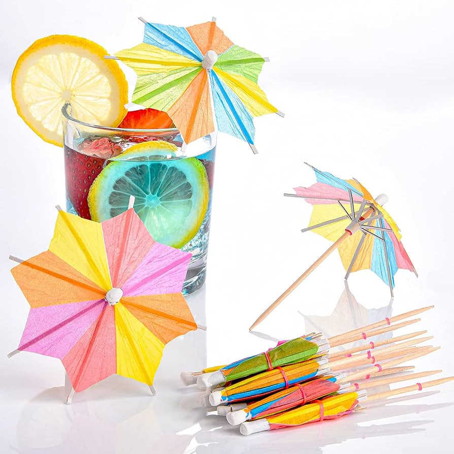 Patelai 150 Pcs Umbrellas Cocktail Umbrella Drink Picks Octagonal Star Shaped Paper Parasol Cupca... | Amazon (US)