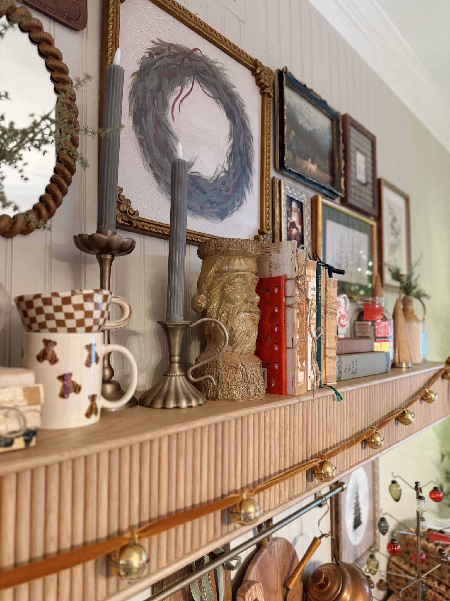 One of my favorite walls ever 🎅🏼✨🤎☺️ hanging it up w/ the seasons! Our dining room! 

Home decor / vintage / Christmas / home inspo / Holley Gabrielle 

#LTKHoliday #LTKHome #LTKSeasonal