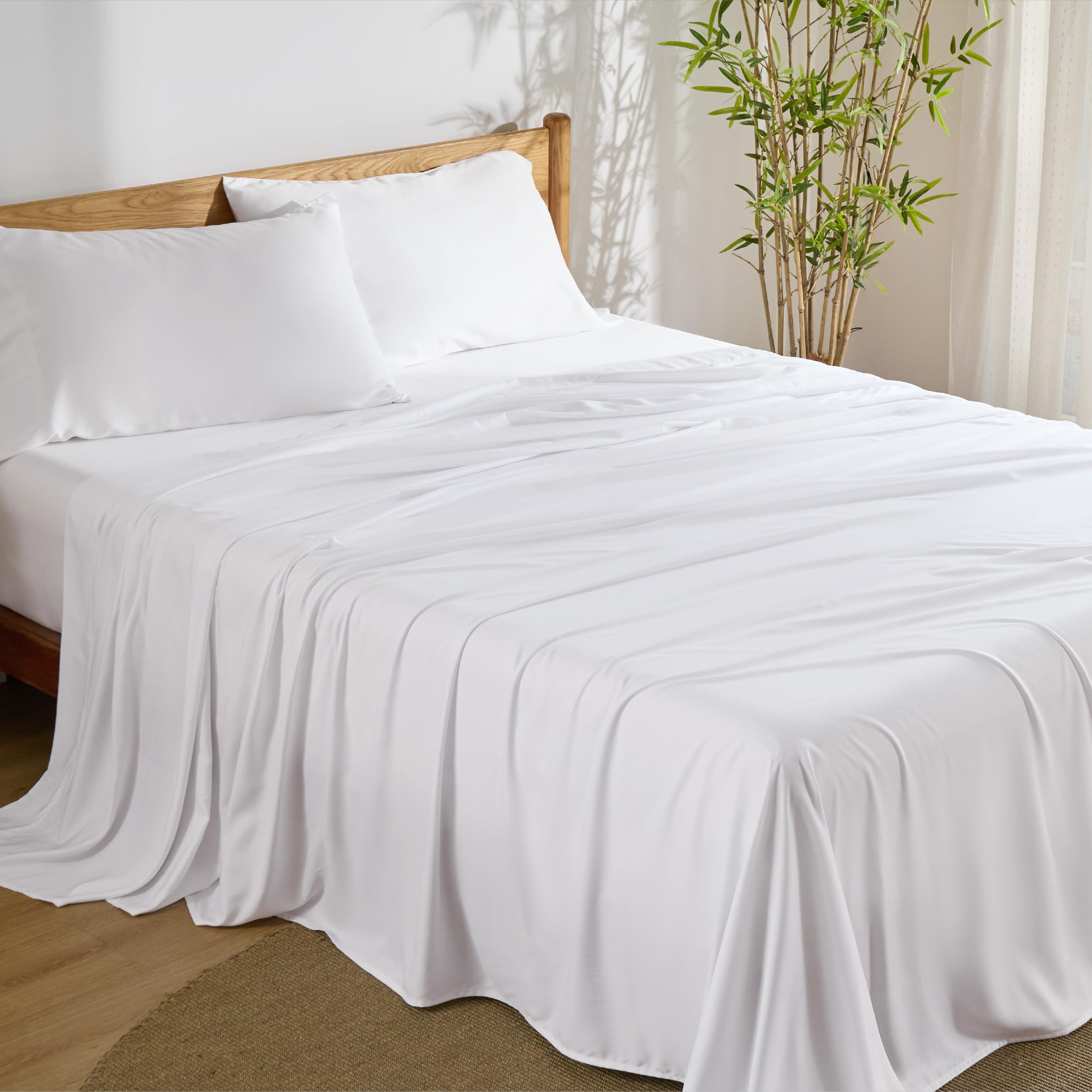 Bedsure King Size Sheet Set, Cooling Sheets King, Rayon Derived from Bamboo, Deep Pocket Up to 16... | Amazon (US)