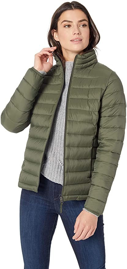 Amazon Essentials Women's Lightweight Long-Sleeve Full-Zip Water-Resistant Packable Puffer Jacket | Amazon (US)