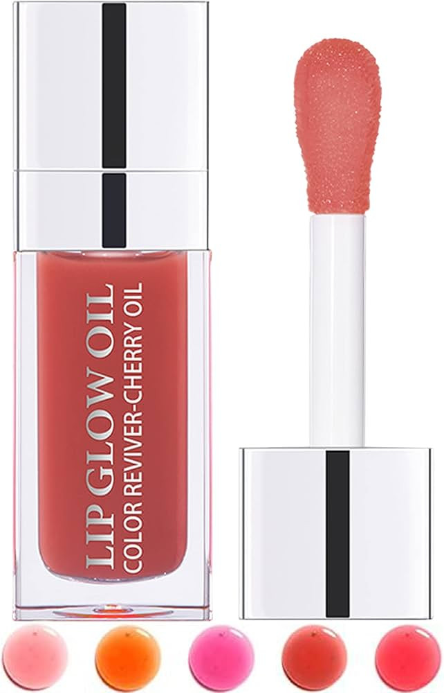 Plumping Lip Glow Oil, Hydrating Tinted Lip Oil Gloss, Transparent Toot Lip Oil, Long Lasting Lip... | Amazon (US)