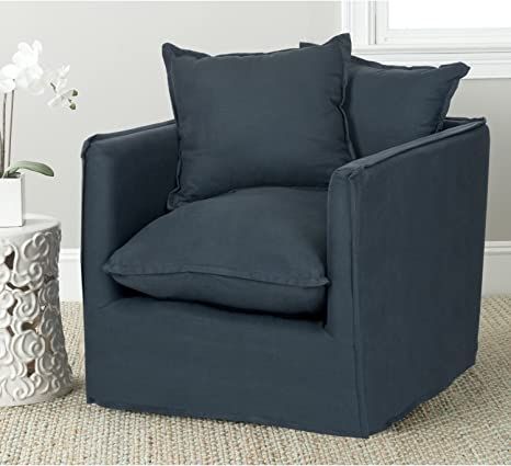 Safavieh Mercer Collection Joey Arm Chair, Blue | Amazon (US)