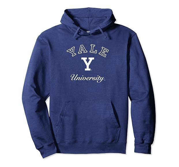 Yale Bulldogs Cursive Navy Officially Licensed Pullover Hoodie | Amazon (US)