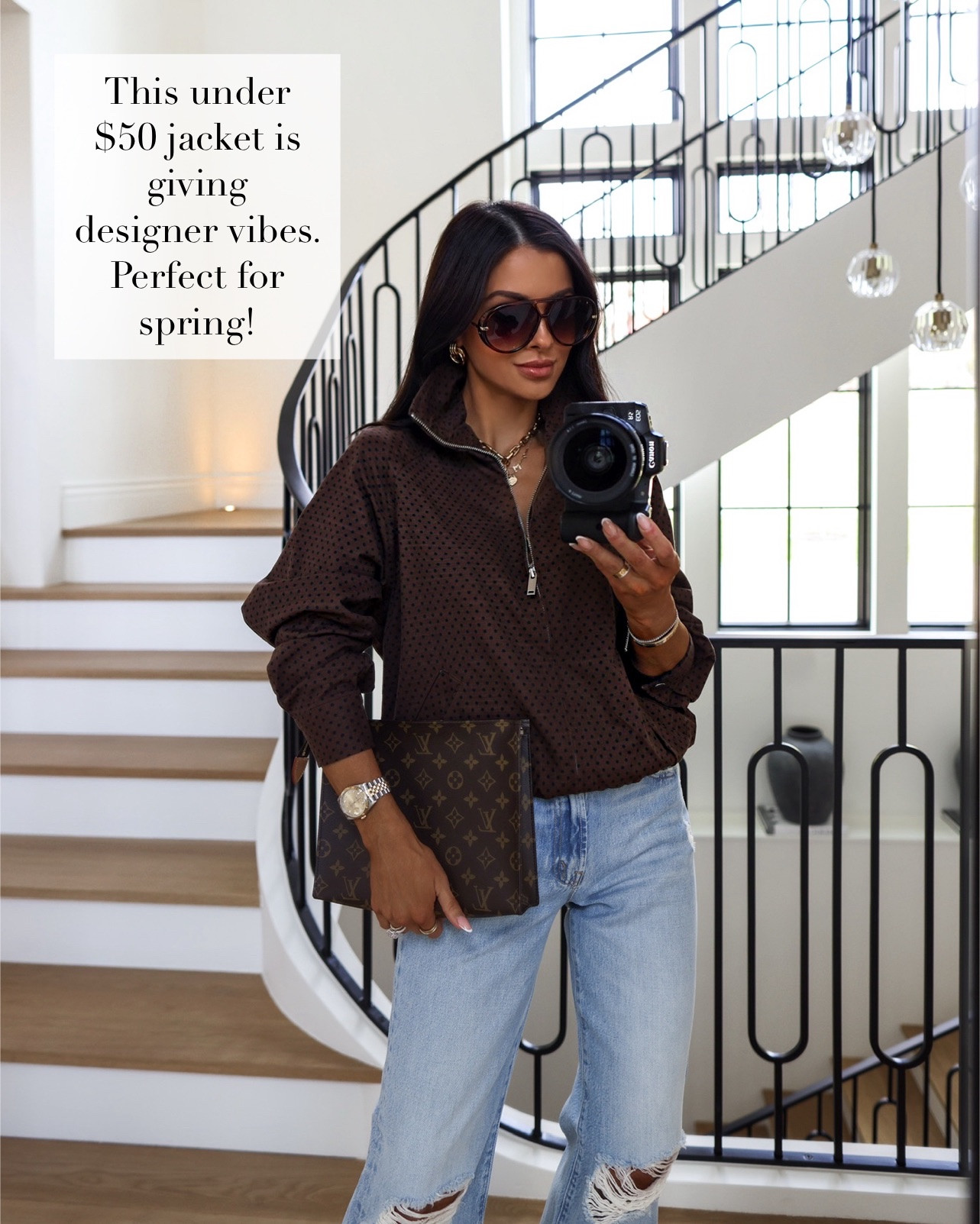 The Target finds that look more expensive than they are!
Target spring jacket Wearing an XS
Casual weekend outfit, spring basics, brown polka dot jacket

#LTKootd #LTKOver40 #LTKmomlife