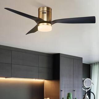 Striver 52 in. Indoor Gold Smart Ceiling Fan with Dimmable LED Light and Remote, Works with Alexa... | The Home Depot