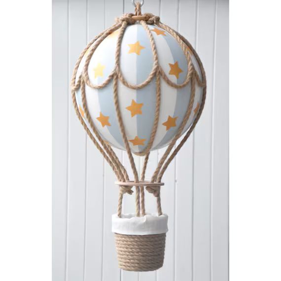 Stars Hot Air Balloon, Travel Nursery Decor, Nursery Decor, Baby Gifts, Hot Air Balloon Decoratio... | Etsy (US)
