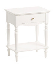 Nautica 25in One Drawer Spindle Side Table With Power And Usb Outlets | Marshalls