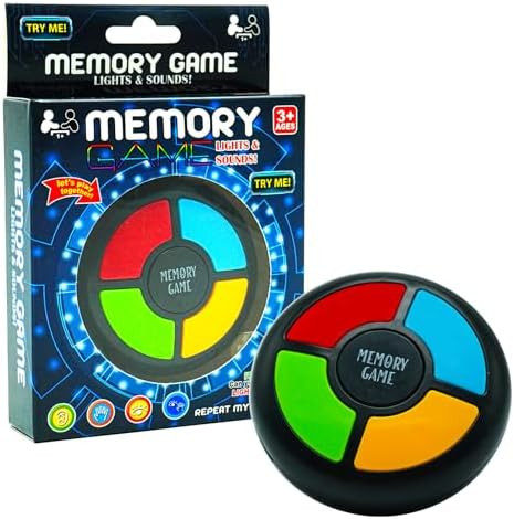 Gelabur Handheld Memory Games for Kids Ages 4-8, Light Up Electronic Toys, Car Travel Board Games... | Amazon (US)