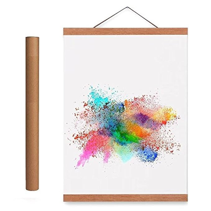 Benjia 8x10 8x12 8x18 Poster Frame, Magnetic Light Wood Wooden Frame Hanger for Photo Picutre Canvas | Amazon (US)