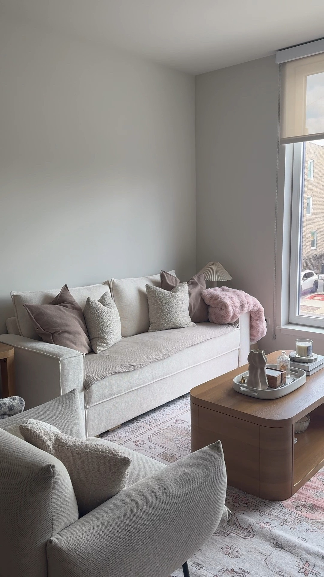 Living room / new apartment / moving in / cozy home / neutral home / minimalist / couch / coffee table / rug / accent chair

#LTKHome #LTKSaleAlert #LTKdayinmylife