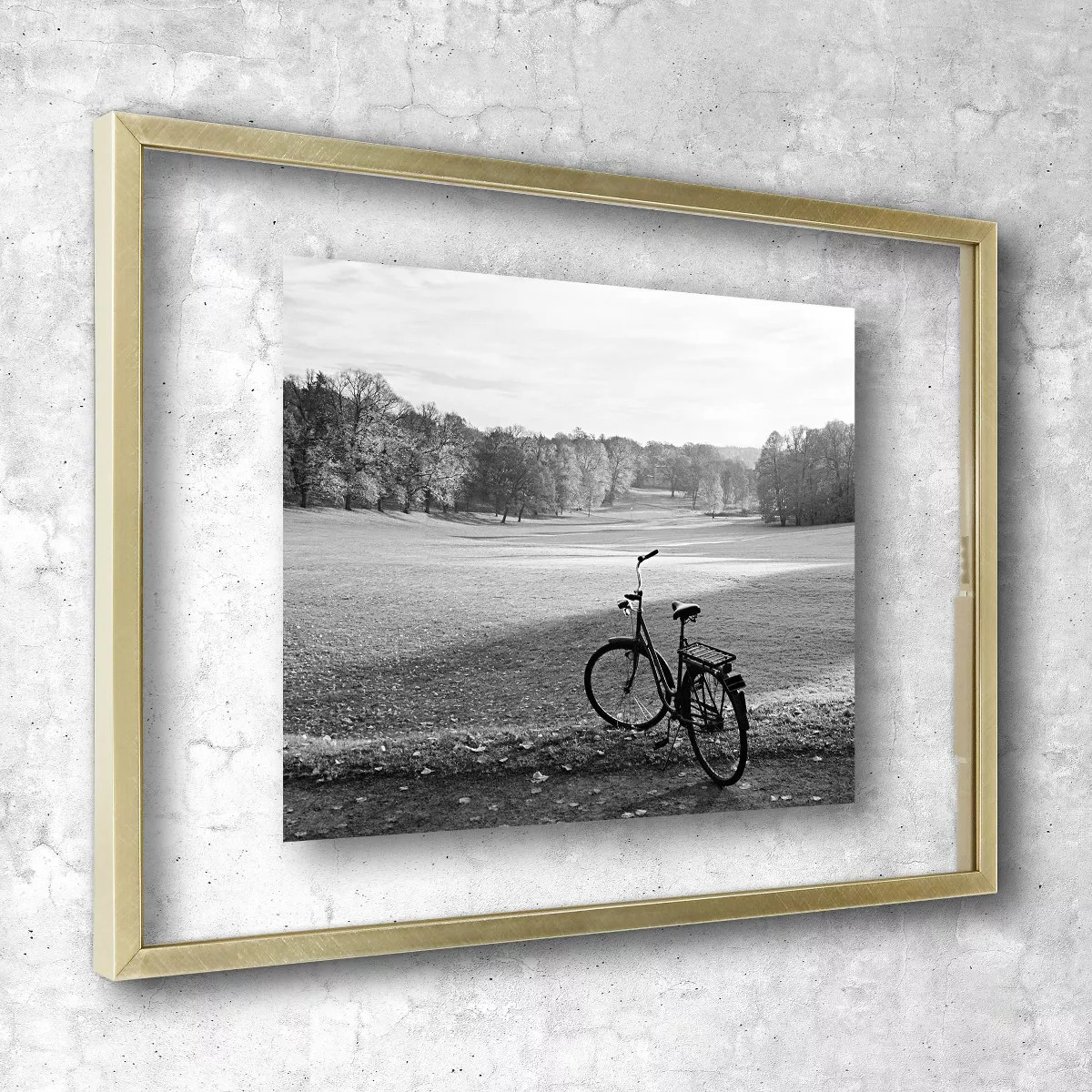 15.6"x11.5" Float Thin Metal Gallery Wall Frame Brass - Threshold\u2122: Modern Wall Decor, Sawto... | Target