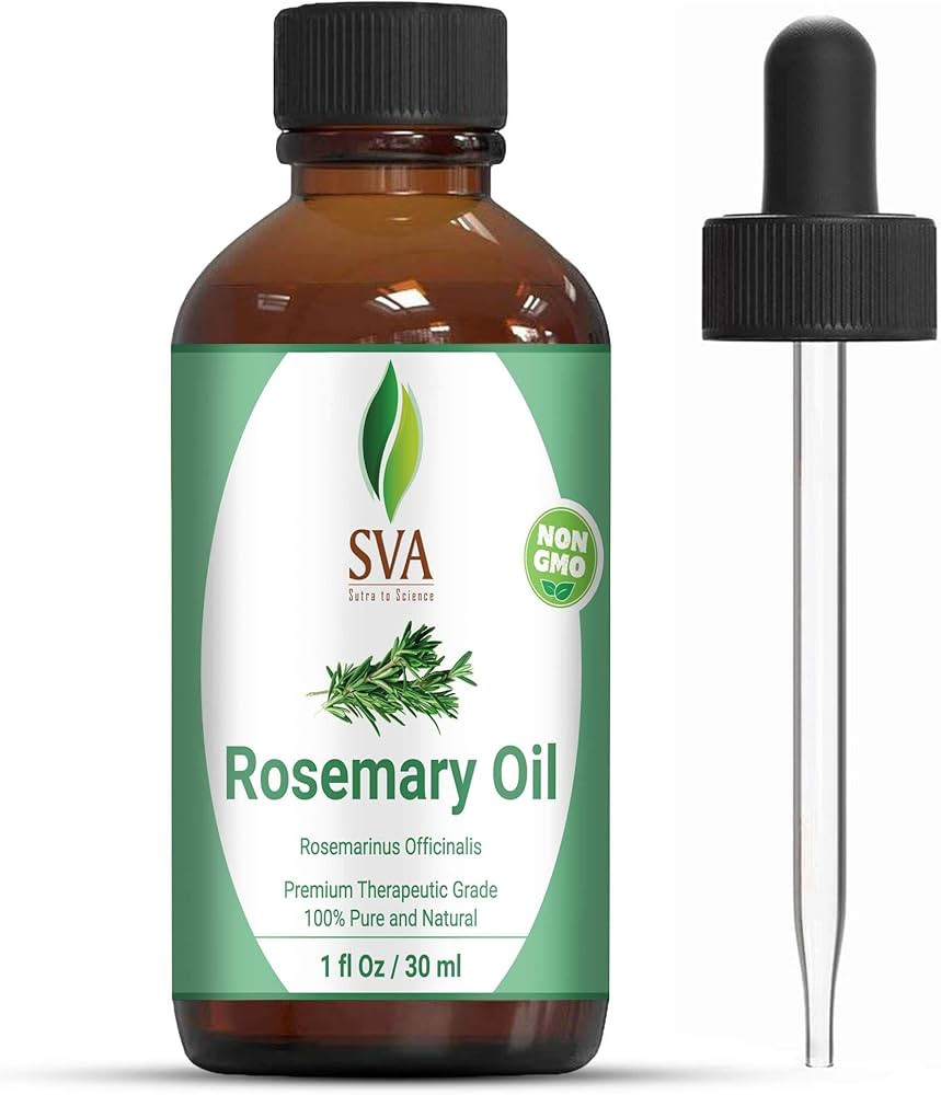 SVA Organics Rosemary Essential Oil 1 Oz Pure & Natural for Skin, Face, Hair Care, Aromatherapy, ... | Amazon (US)