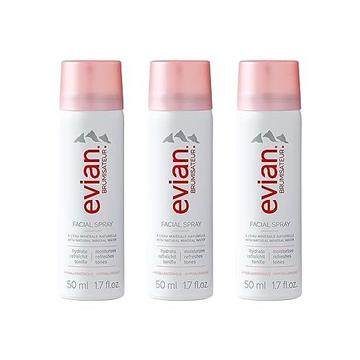 Evian Facial Spray, Travel Trio, 1.7 Fl Oz (Pack of 3) (Packaging may vary) | Amazon (US)