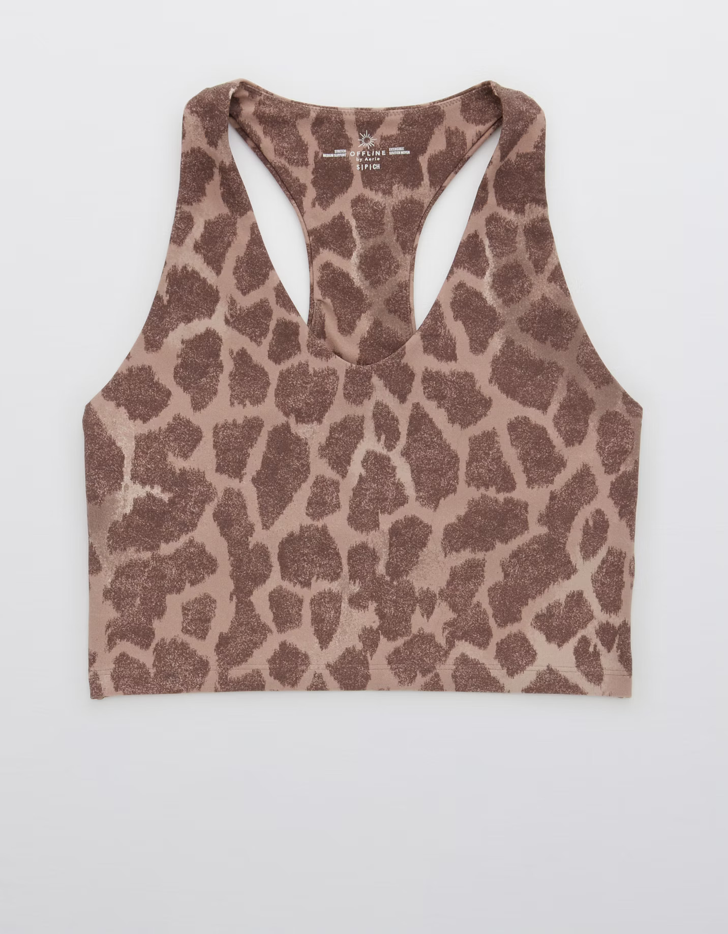 OFFLINE Real Me Printed Longline Racerback Sports Bra | American Eagle Outfitters (US & CA)