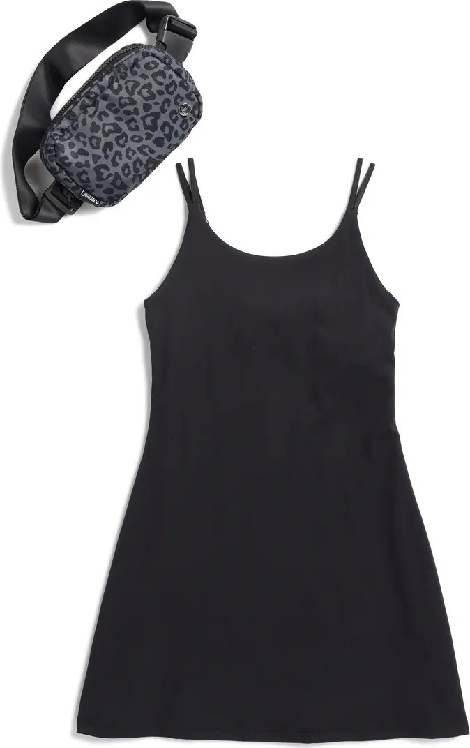 Kids' Brushed Terry Walkabout Dress & Belt Bag Set | Nordstrom Rack