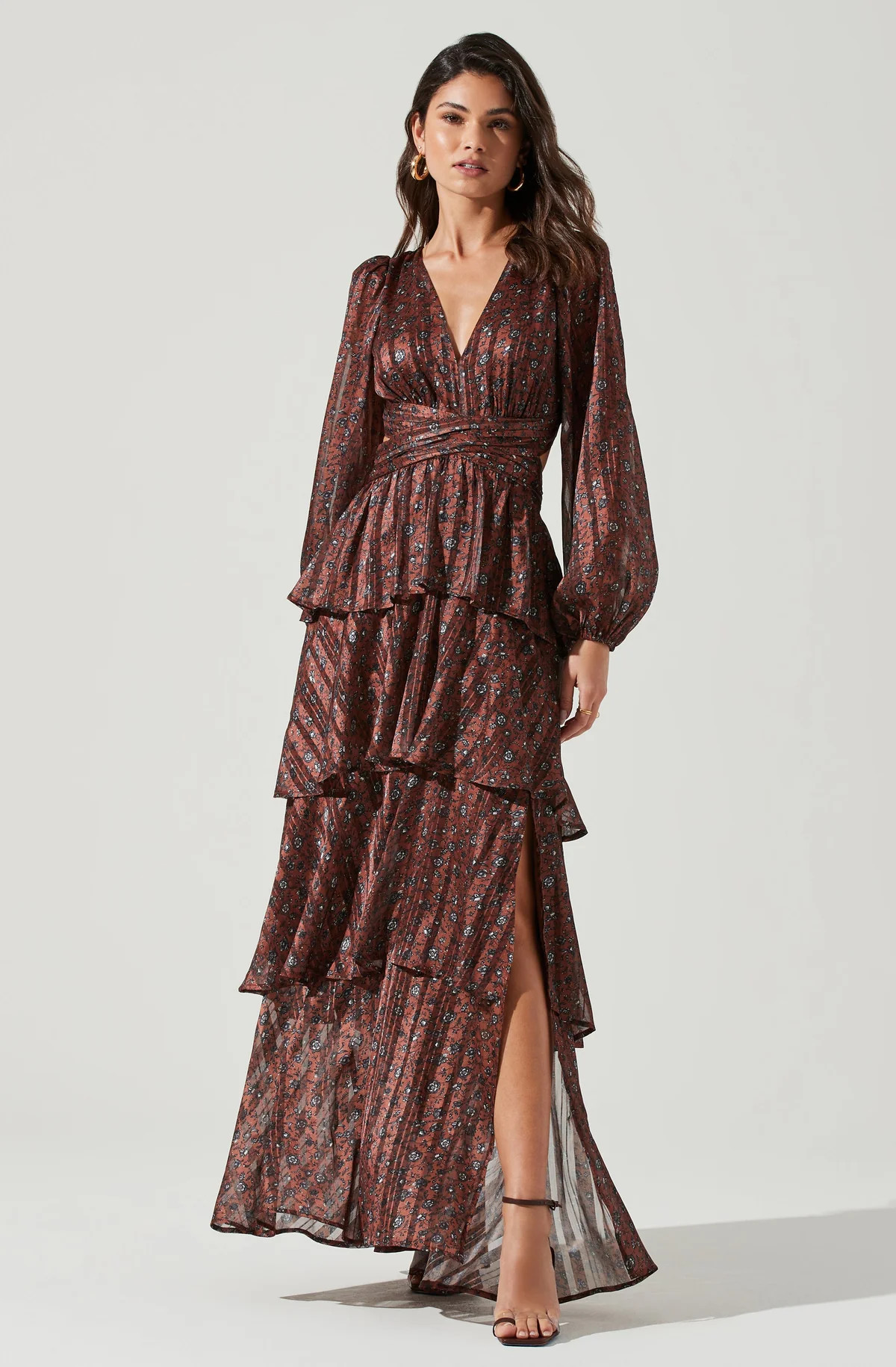 Anora Floral Tiered Maxi Dress | ASTR The Label (US)