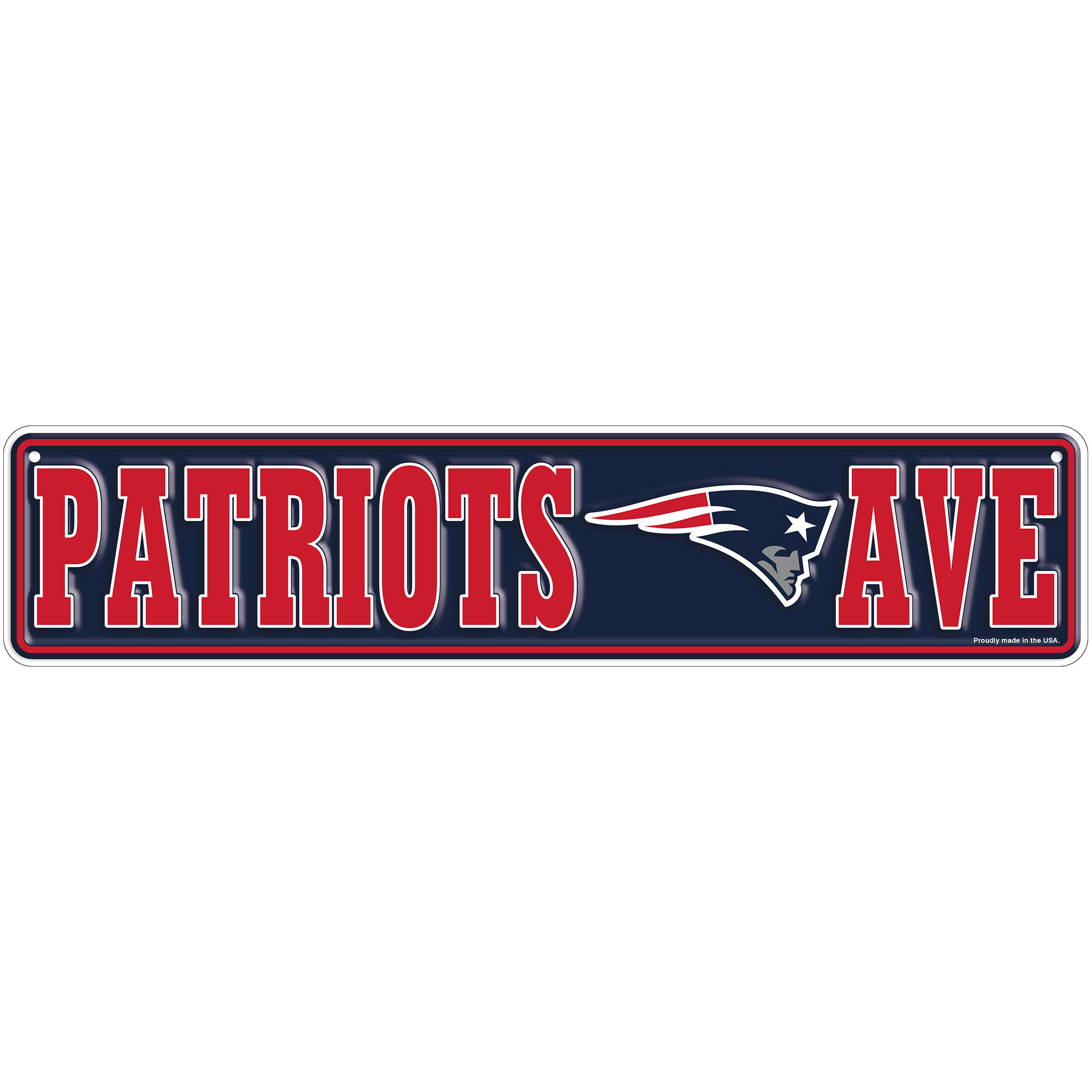 New England Patriots 4"" x 18"" Team Boulevard Metal Sign | Fanatics