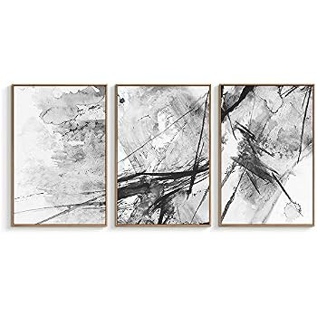NWT Framed Canvas Wall Art for Living Room, Bedroom Abstract Ink Painting Canvas Prints for Home ... | Amazon (US)