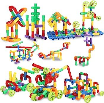 STEM Building Blocks Toy for Kids, Educational Toddlers Preschool Brain Toy Kit, Constructions To... | Amazon (US)