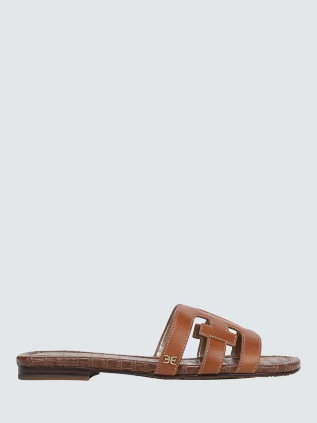 Sam EdelmanBay Leather Sliders, Brown | John Lewis (UK)