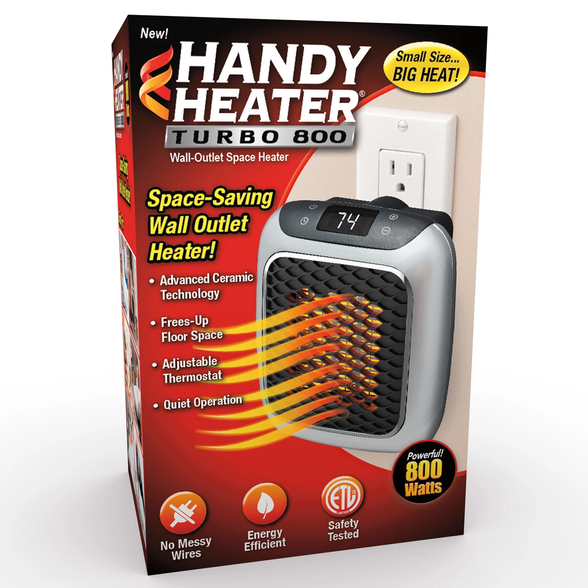 Handy Heater Turbo, Personal Electric Ceramic Space Heater, 800 Watts. New | Walmart (US)