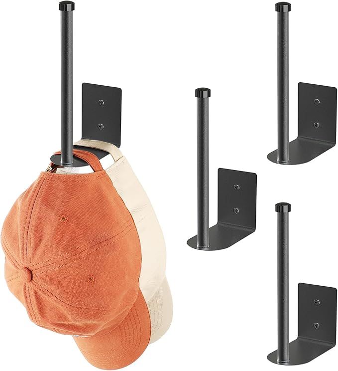 4 Pack Hat Racks for Baseball Caps, Stainless Steel Hat Organizer for Baseball Cap, Hat Holder St... | Amazon (US)