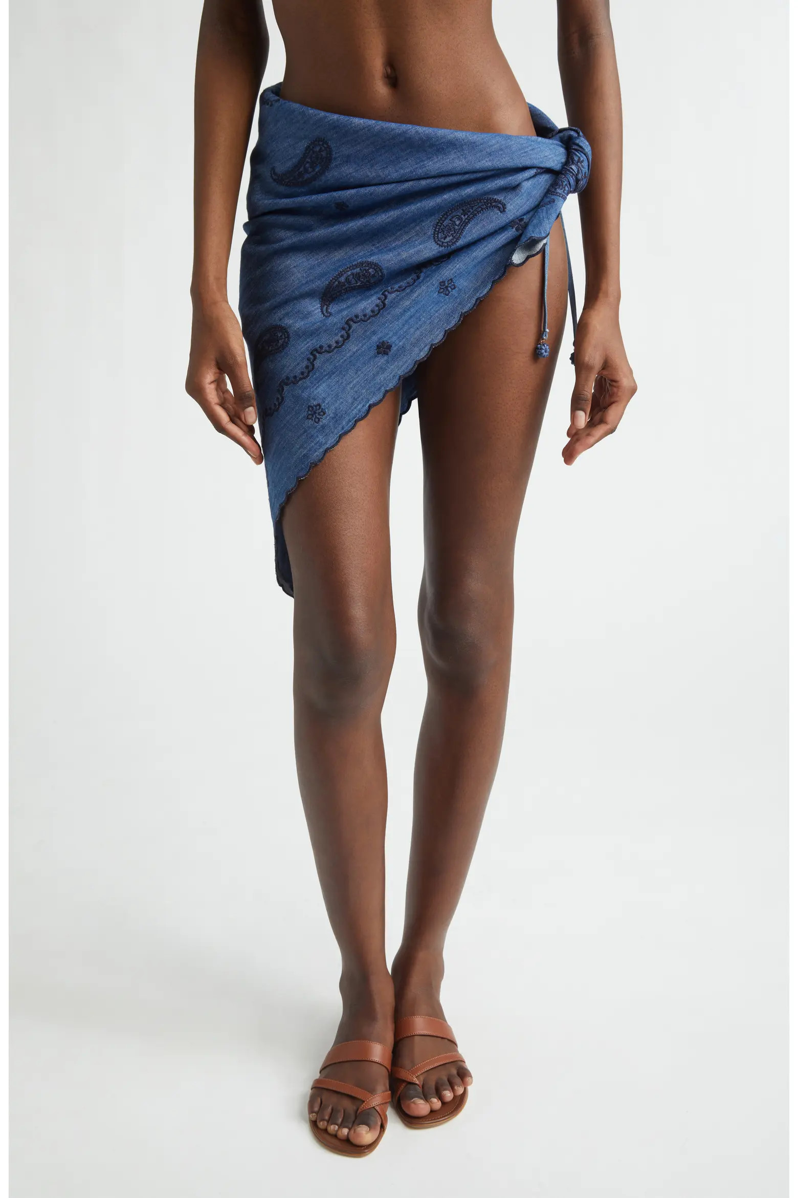 Paisley Embroidered Denim Pareo (Women) | Nordstrom | Nordstrom