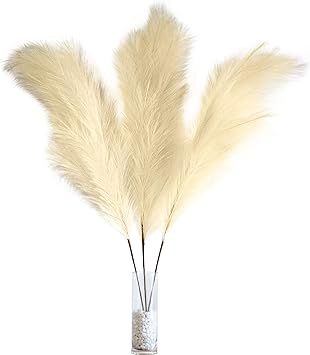 LokoVynes Artificial Pampas Grass Large - 3 Stems, 43 Inches Tall - Large Pampas Grass Decor Give... | Amazon (US)