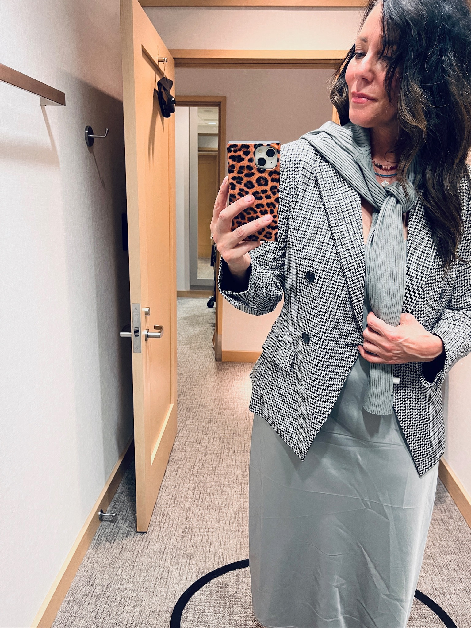 Nsale dress is 2 piece and so versatile! I’m wearing as a scarf! Plaid jacket and pants 

#LTKxNSale #LTKSaleAlert #LTKWorkwear