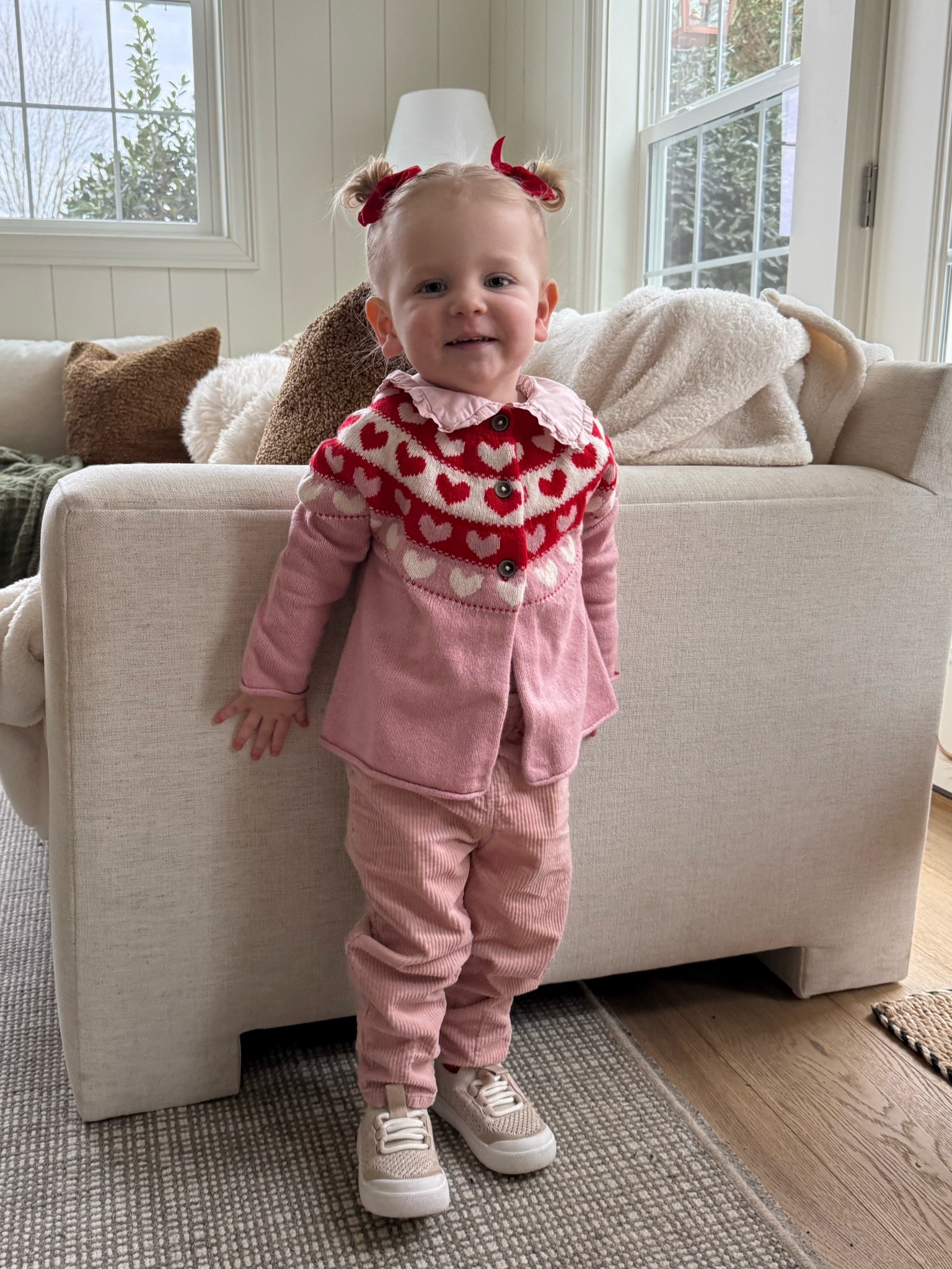 Poppy’s Valentine’s Day outfit / toddler outfit ideas 