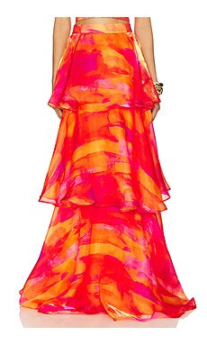 YAURA Faari Aquarelle Orange Skirt in Orange & Purple from Revolve.com | Revolve Clothing (Global)