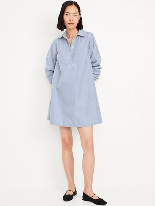 Loose Mini Shirt Dress | Old Navy (US)