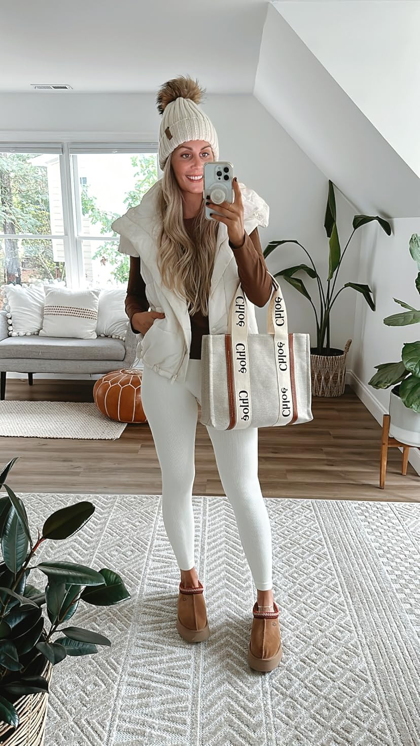 Missnine Tote Bag Canvas Laptop Bag 15.6 inch Briefcase for Women Large Capacity Handbag for Offi... | Amazon (US)