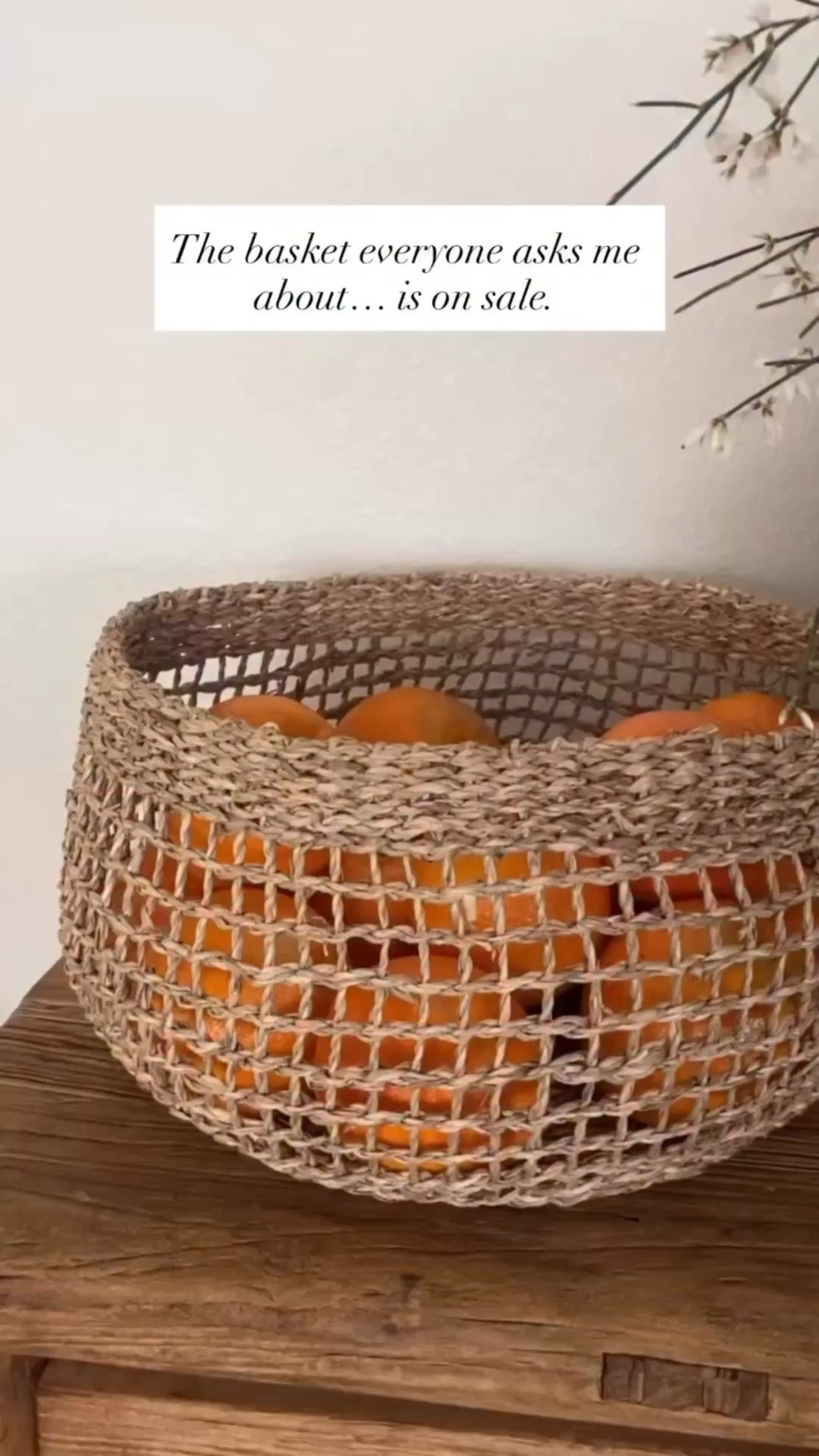 Everyone always asks about this basket it’s on sale right now! Basket decor organic decor  modern 

COMMENT: BASKET to get link sent to your inbox 

#baskets #organicdecor #wovenbasket #moderndecor #homestyledecor

#LTKvlog #LTKHome #LTKSpringSale