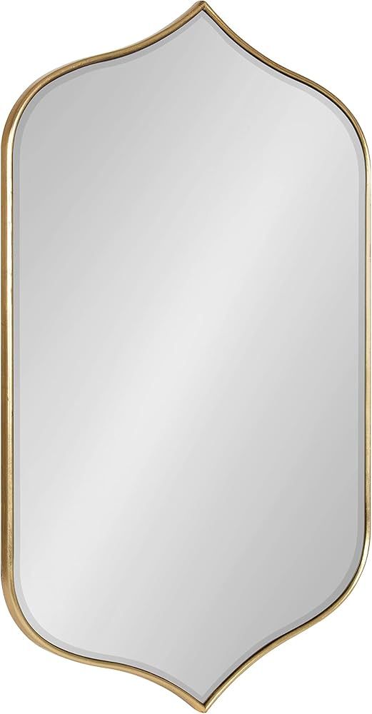 Kate and Laurel Tyla Modern Wall Mirror, 20 x 32, Gold, Decorative Vibrant Glam Peaked Mirror | Amazon (US)