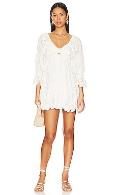 Lizzy Mini Dress in White | Revolve Clothing (Global)