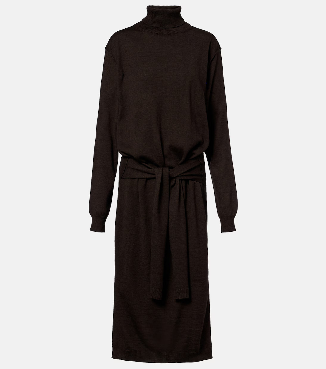 Turtleneck wool-blend midi dress | Mytheresa (INTL)